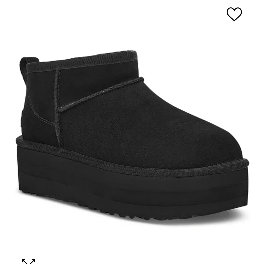 New. UGG Classic Ultra Mini Black Platform